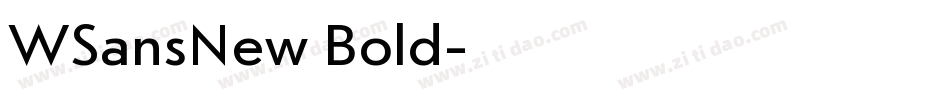 WSansNew Bold字体转换